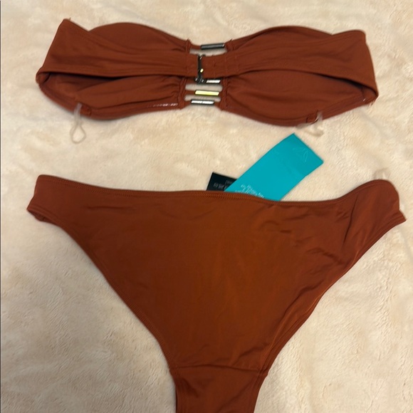 H&M Brown Bikini Cheeky Cut with Metal Accents - Picture 5 of 7